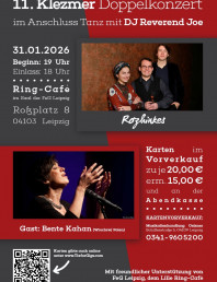 11. Klezmer Doppelkonzert  im Leipziger Ring-Café