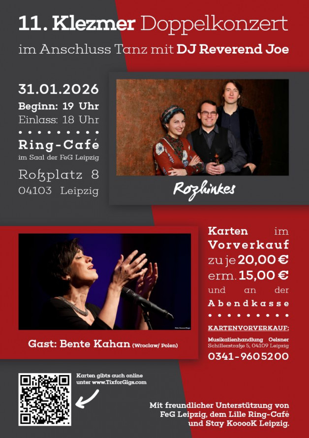 11. Klezmer Doppelkonzert im Leipziger Ring-Café